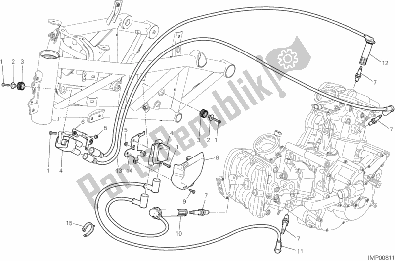 Tutte le parti per il Cablaggio (bobina) del Ducati Multistrada 1200 ABS USA 2013